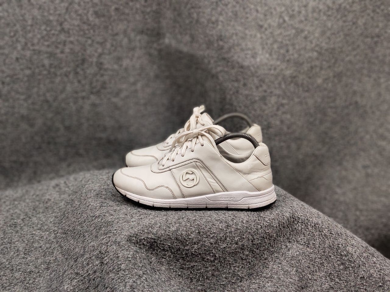 Gucci Gucci Authentic Miro Soft Casual White logo Leather Sneakers Size US 5.5 / EU 38 - 13 Thumbnail