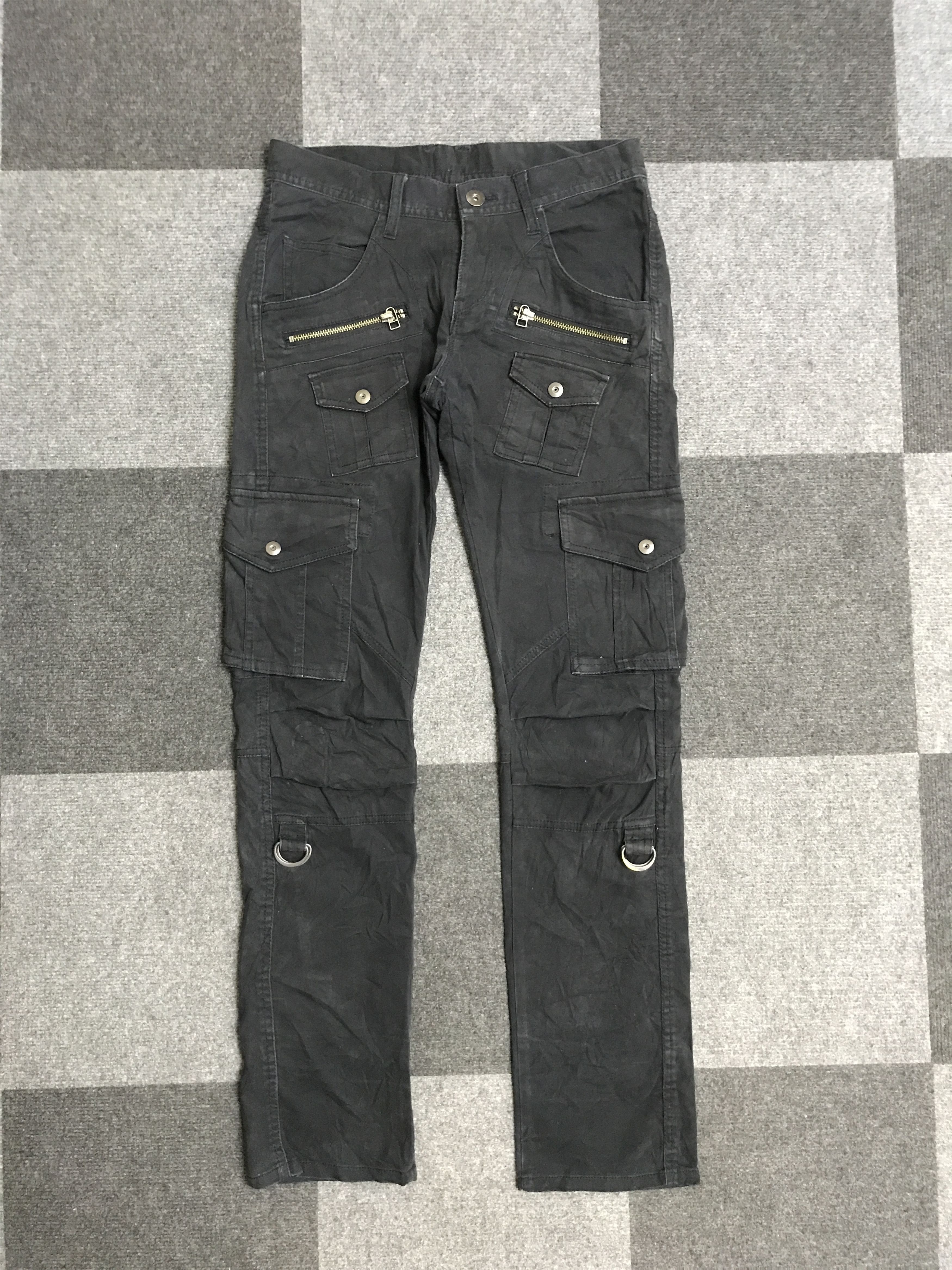 Japanese Brand CP332 RATTLE TRAP Japan 8 Pockets Skinny Cargo Pant Size US 29 - 3 Thumbnail