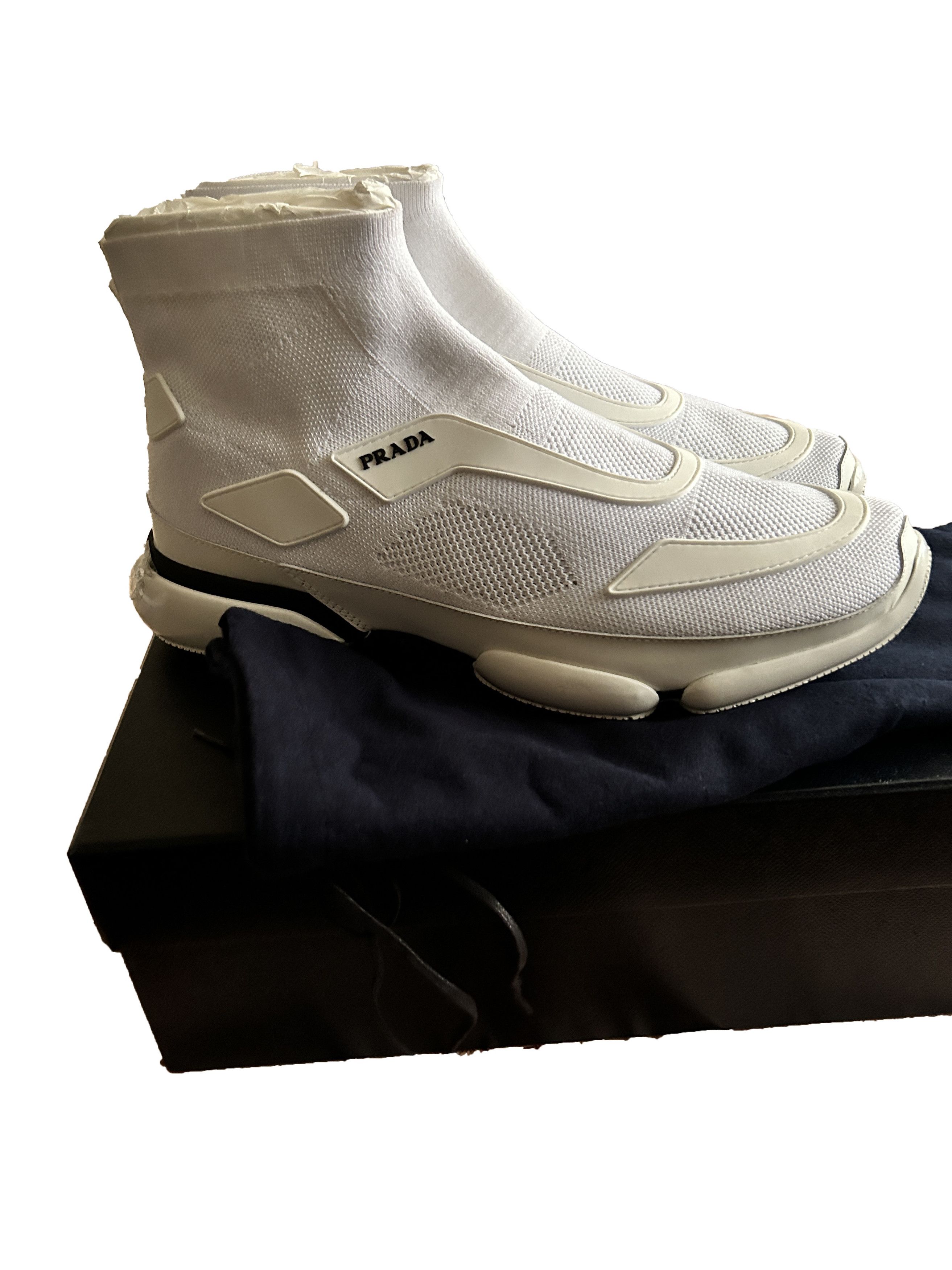 Prada Prada cloudburst High top White Sneakers Size 9 Size US 9 / EU 42 - 1 Thumbnail