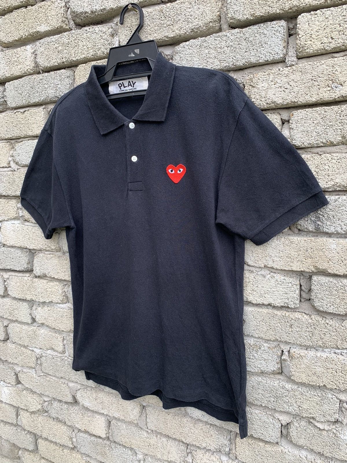 Comme des Garcons COMME des GARCONS PLAY Polo Collar Shirt Size US L / EU 52-54 / 3 - 3 Thumbnail