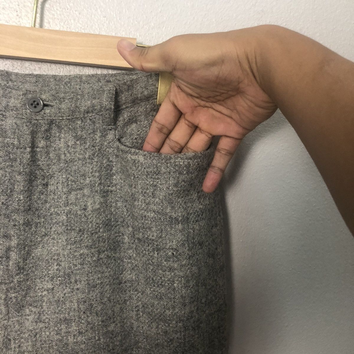 Japanese Brand × Junko Shimada × Vintage Vintage Junko Shimada Wool Trousers Pants Size US 28 / EU 44 - 5 Thumbnail