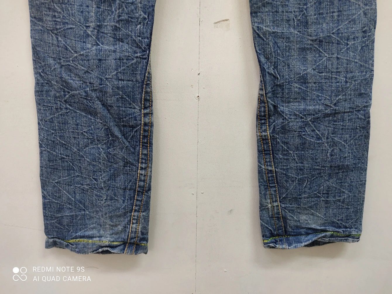 Japanese Brand Heritage Stone Distressed Blue Denim Size US 31 - 12 Thumbnail