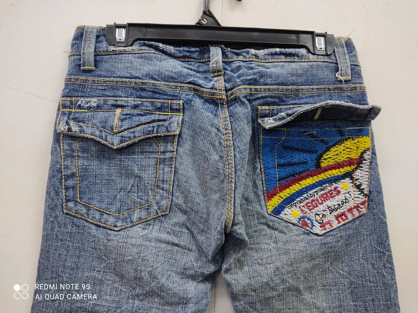 Japanese Brand Heritage Stone Distressed Blue Denim Size US 31 - 10 Thumbnail