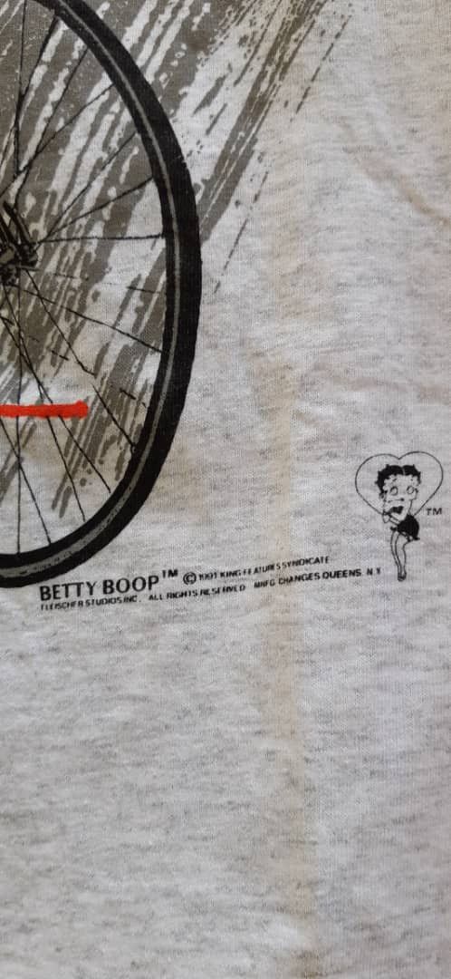 Vintage 90s Betty Boop PERSONAL bike t shirt