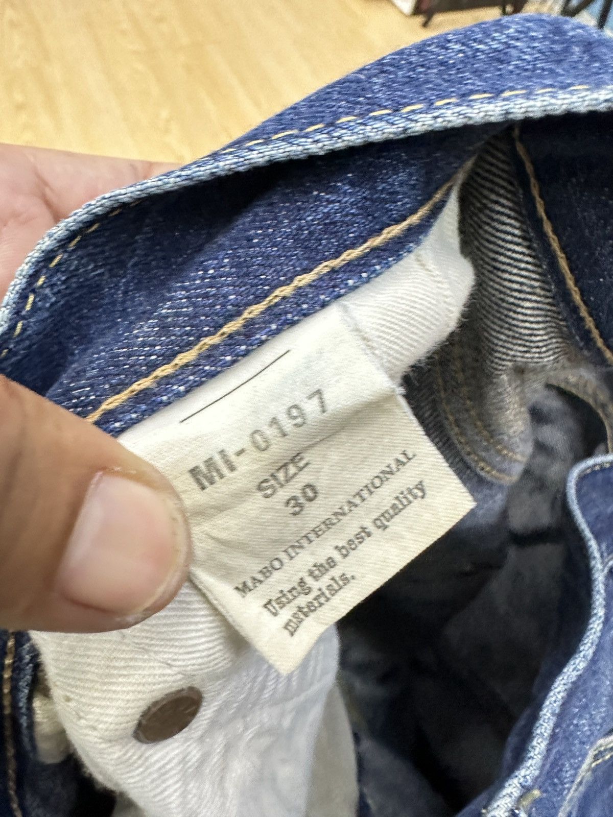 Japanese Brand 80s Selvedge Mabo Blue Vintage Denim Made in Japan W30 J762 Size US 29 - 9 Thumbnail