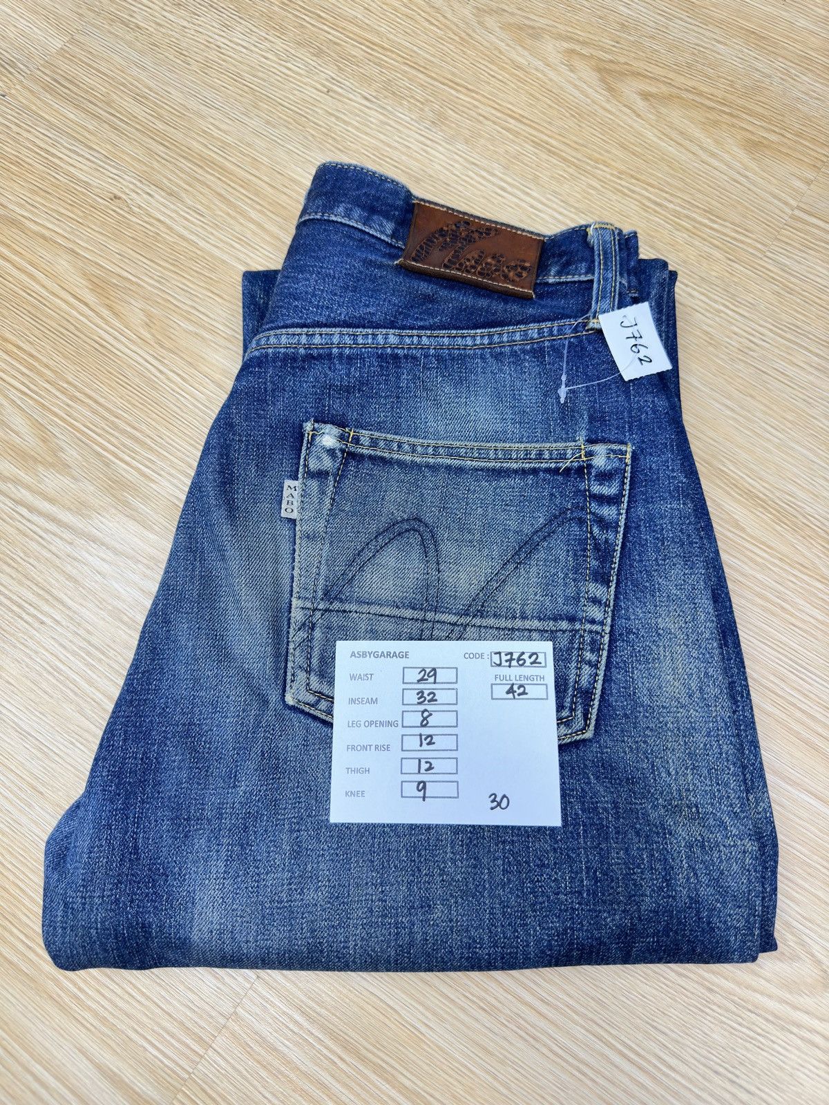 Japanese Brand 80s Selvedge Mabo Blue Vintage Denim Made in Japan W30 J762 Size US 29 - 13 Thumbnail