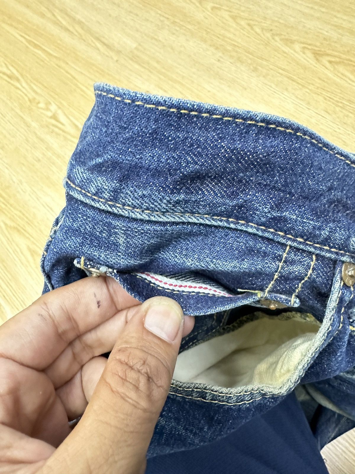 Japanese Brand 80s Selvedge Mabo Blue Vintage Denim Made in Japan W30 J762 Size US 29 - 7 Thumbnail