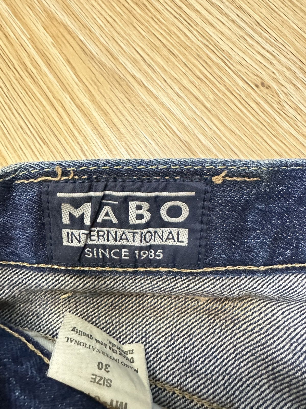 Japanese Brand 80s Selvedge Mabo Blue Vintage Denim Made in Japan W30 J762 Size US 29 - 8 Thumbnail