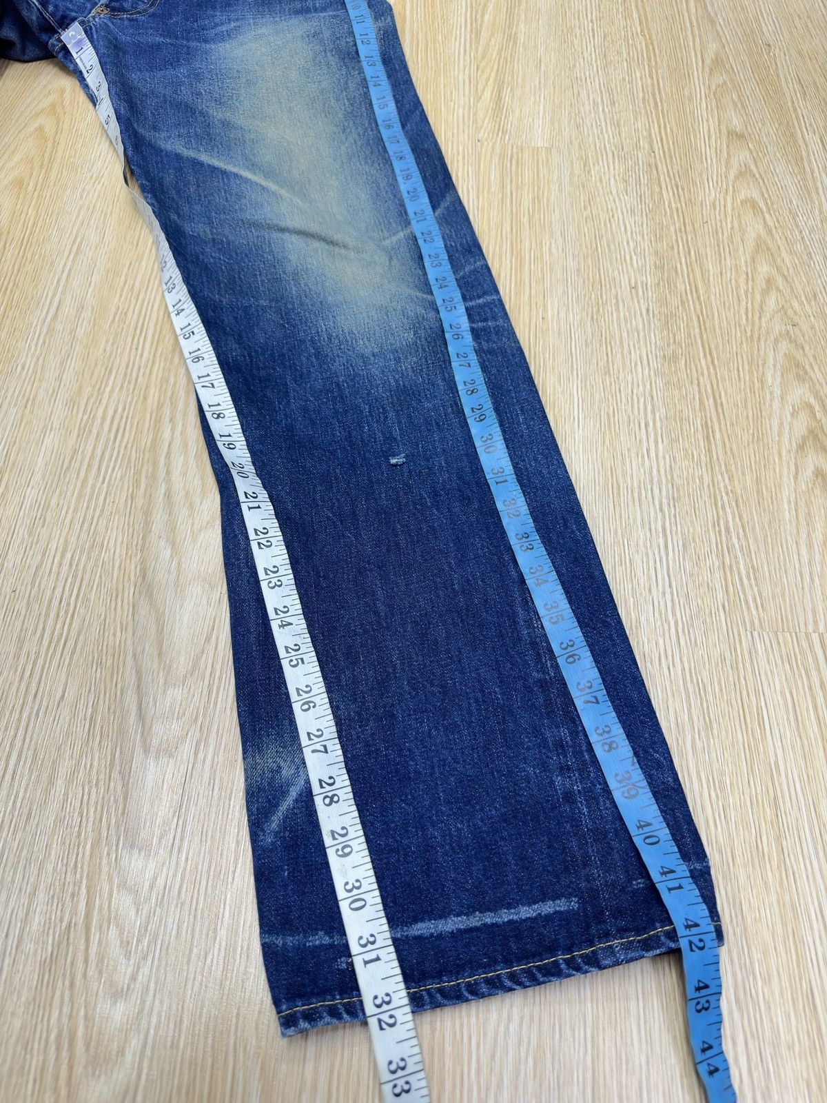 Japanese Brand 80s Selvedge Mabo Blue Vintage Denim Made in Japan W30 J762 Size US 29 - 4 Thumbnail