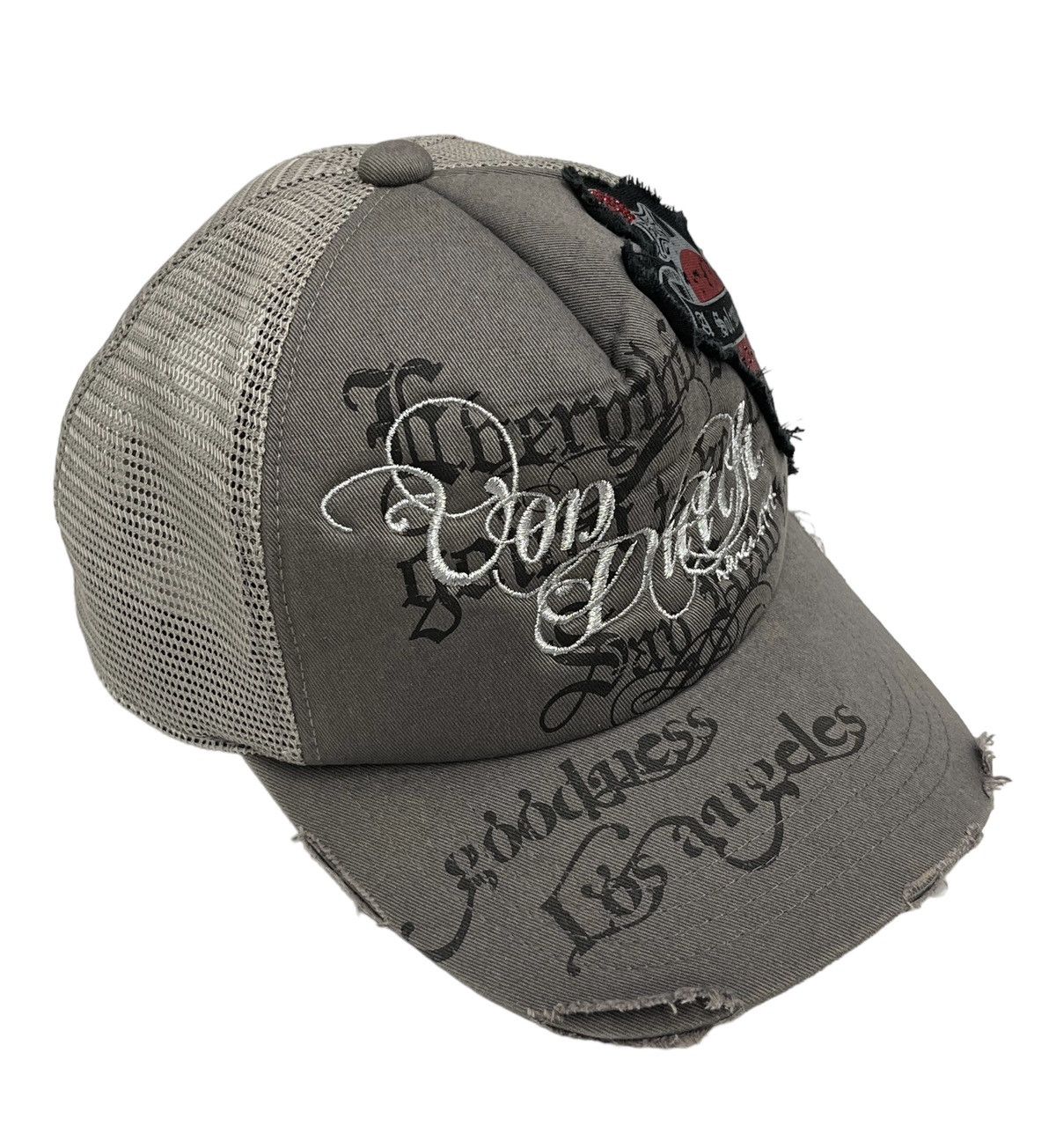 Von Dutch RARE🔥90’s VON DUTCH A SOLEMN PROMISE Distressed Trucker Hat Size ONE SIZE - 8 Thumbnail