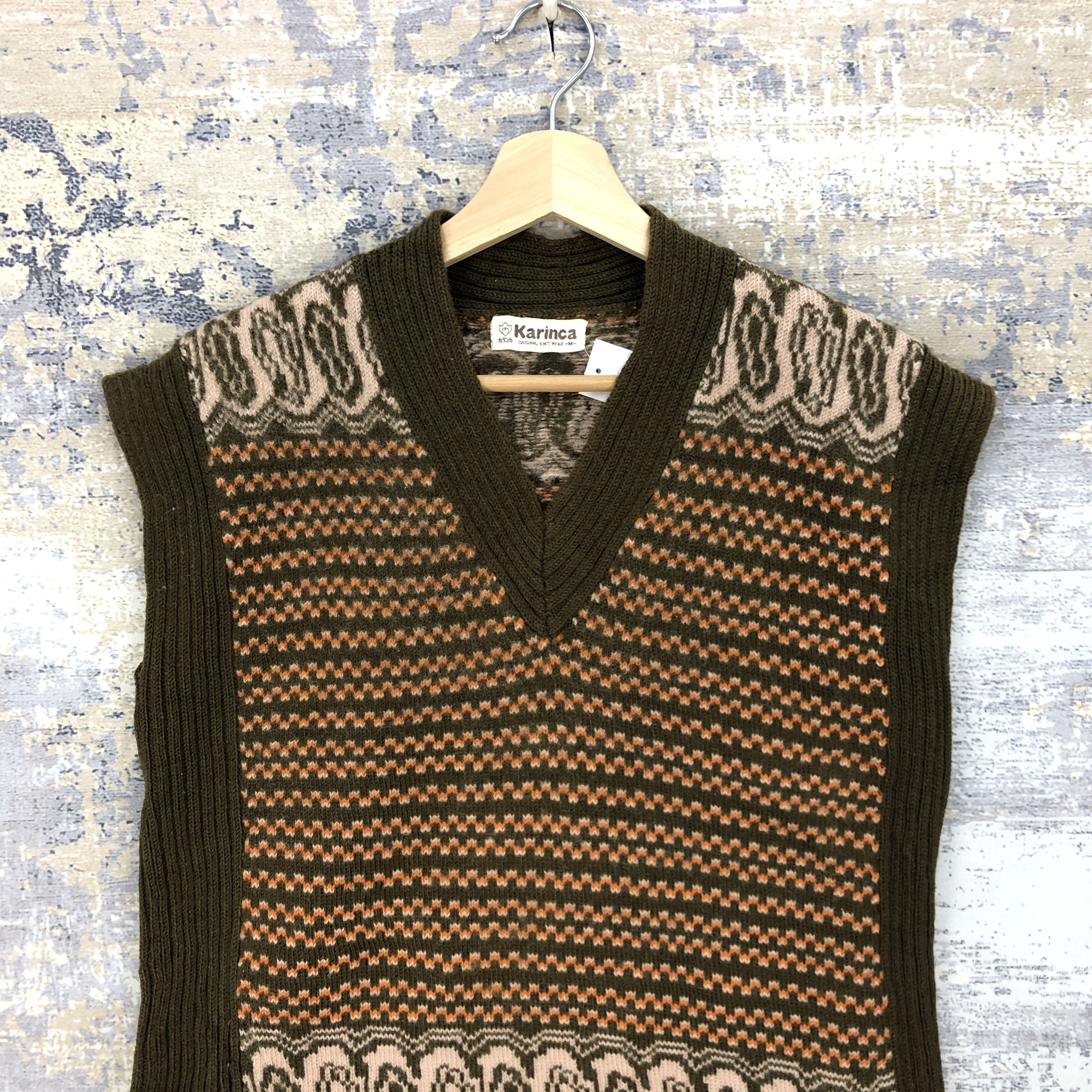 Homespun Knitwear × Japanese Brand × Vintage Vintage Japanese Knitwear Sweater Aran Isle Warmer Vest Size US S / EU 44-46 / 1 - 3 Thumbnail