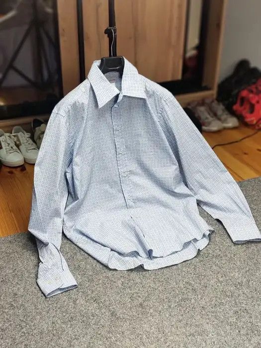 Versace Vintage Versace Classic Men's Light Blue Buttons Shirt Size US M / EU 48-50 / 2 - 10 Thumbnail