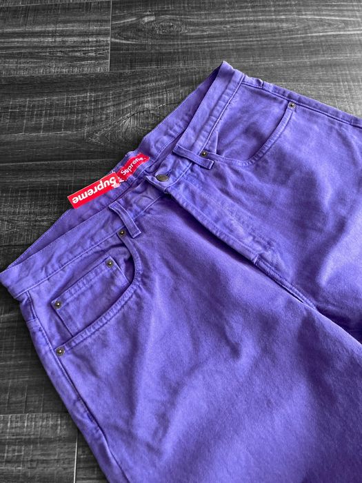 Supreme SUPREME Washed Regular Jeans Purple 34 | Grailed