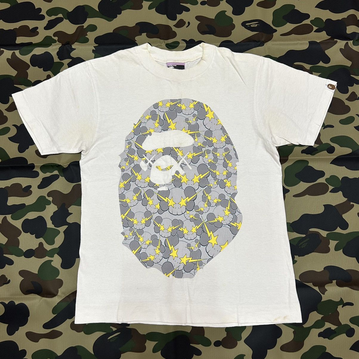 Bapesta X Kaws Big Ape Head Tee