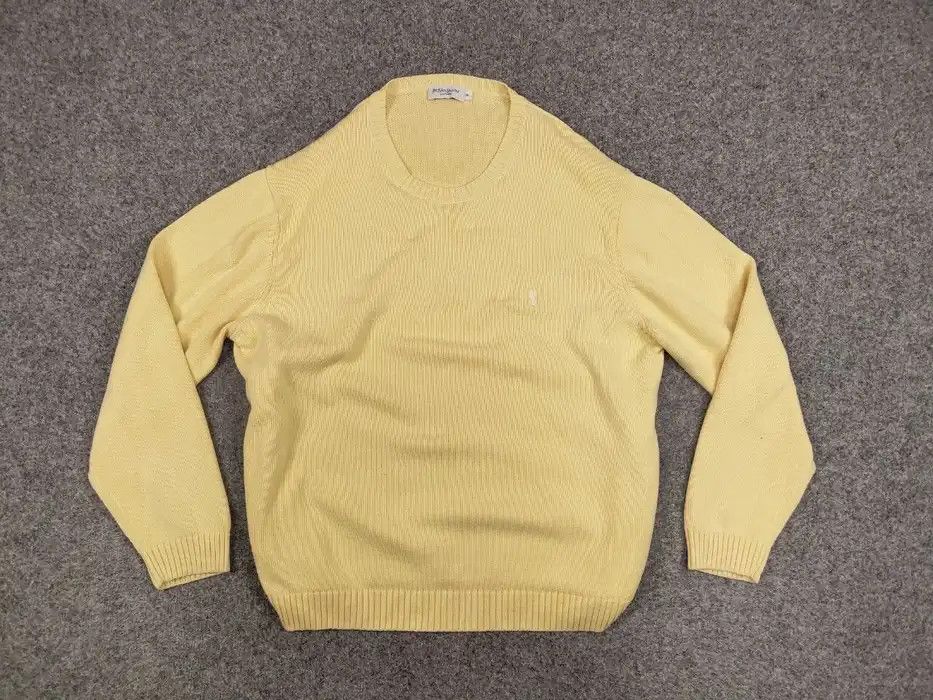 Yves Saint Laurent 🍋 Vintage 90's Yves Saint Laurent Yellow Knit Sweater logo Size US XL / EU 56 / 4 - 5 Thumbnail