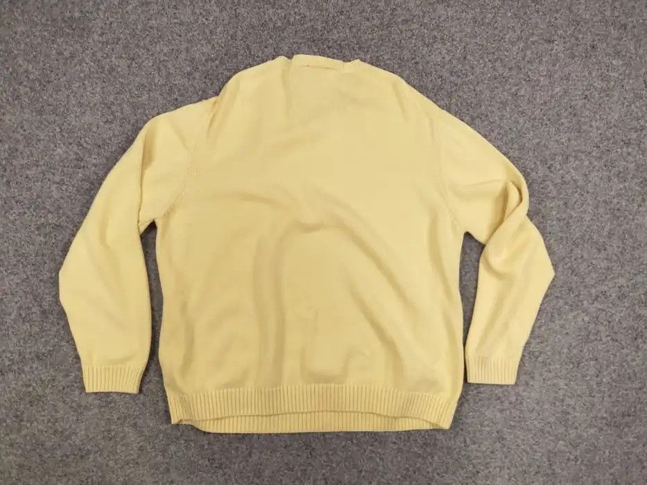 Yves Saint Laurent 🍋 Vintage 90's Yves Saint Laurent Yellow Knit Sweater logo Size US XL / EU 56 / 4 - 6 Thumbnail