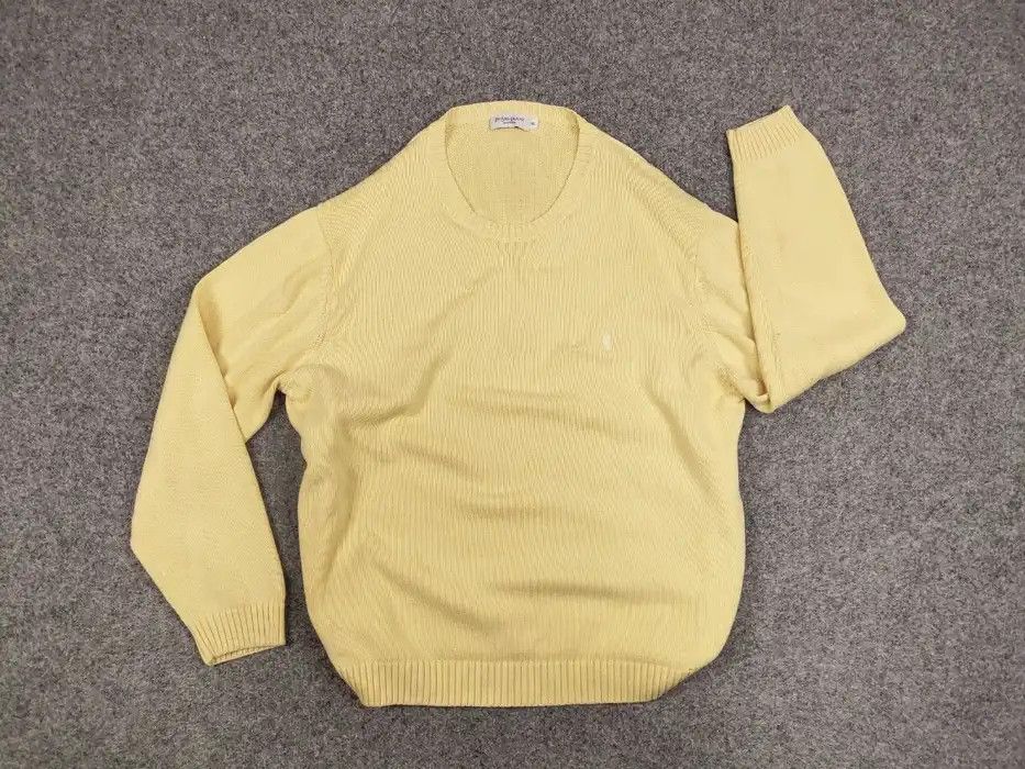 Yves Saint Laurent 🍋 Vintage 90's Yves Saint Laurent Yellow Knit Sweater logo Size US XL / EU 56 / 4 - 7 Thumbnail