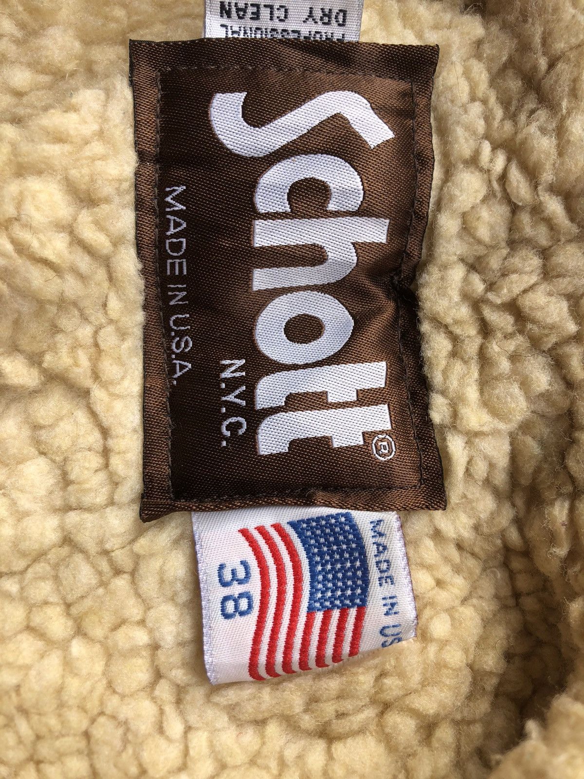 Schott ☃️WINTER OFFER❄️80’Shearling Schott NYC Wool U.S.A 1990 Size US L / EU 52-54 / 3 - 4 Thumbnail