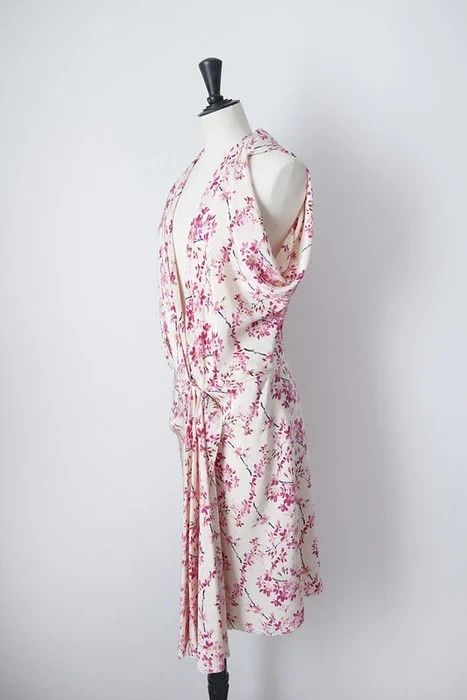 Balenciaga SS11 cherry blossom slik dress Size M / US 6-8 / IT 42-44 - 4 Thumbnail