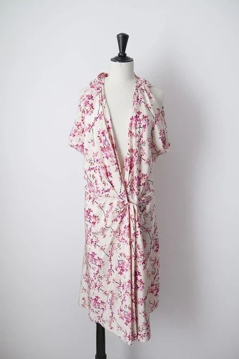 Balenciaga SS11 cherry blossom slik dress Size M / US 6-8 / IT 42-44 - 2 Thumbnail