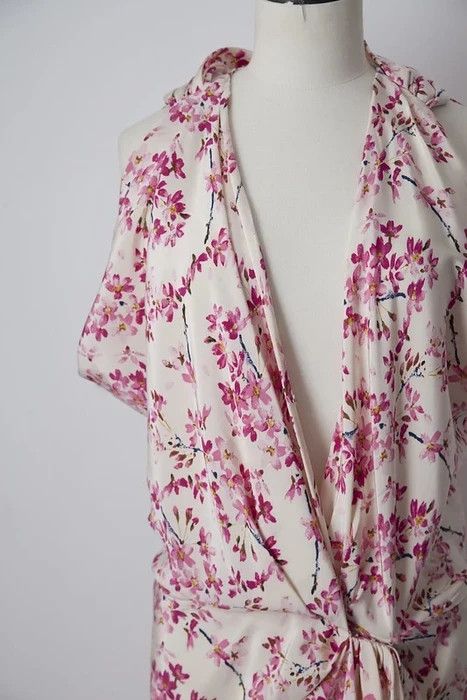 Balenciaga SS11 cherry blossom slik dress Size M / US 6-8 / IT 42-44 - 3 Thumbnail