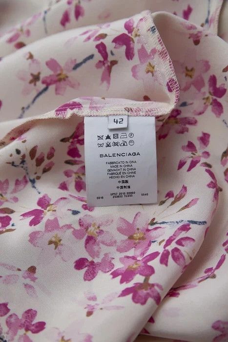 Balenciaga SS11 cherry blossom slik dress Size M / US 6-8 / IT 42-44 - 8 Thumbnail