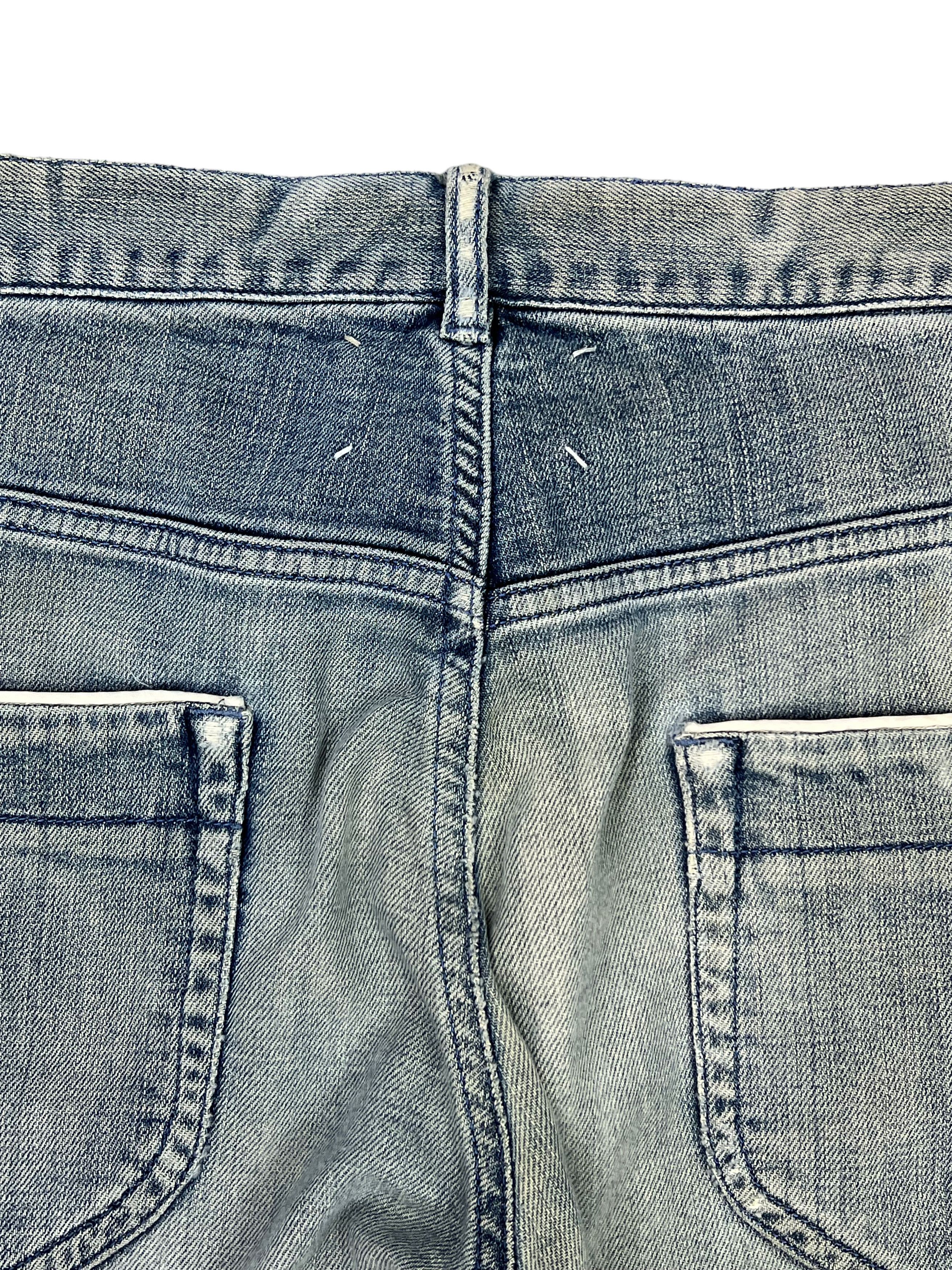Maison Margiela 10 Distressed White Stitch Deconstructed Denim Pants Size US 35 - 5 Thumbnail