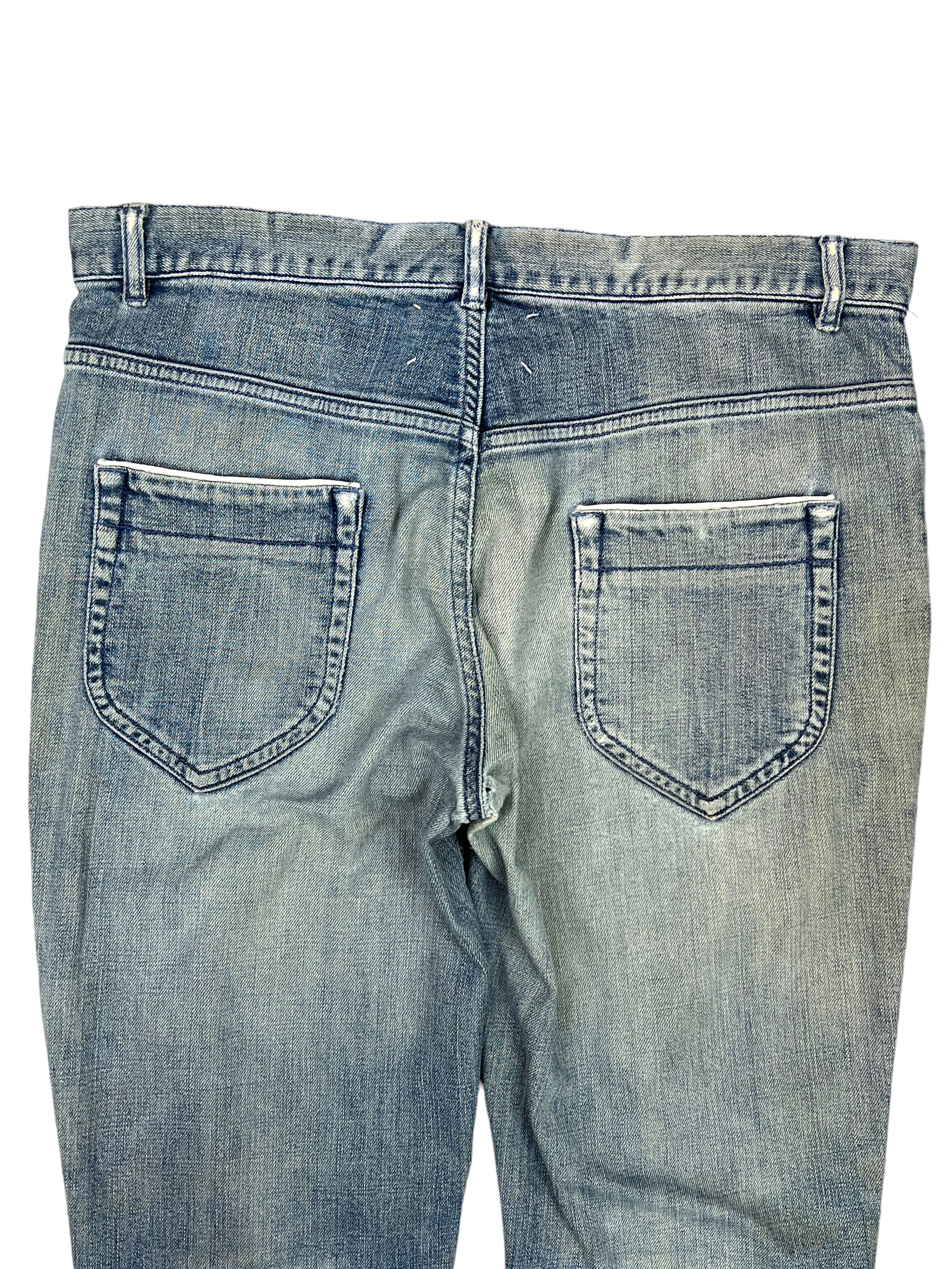 Maison Margiela 10 Distressed White Stitch Deconstructed Denim Pants Size US 35 - 4 Thumbnail