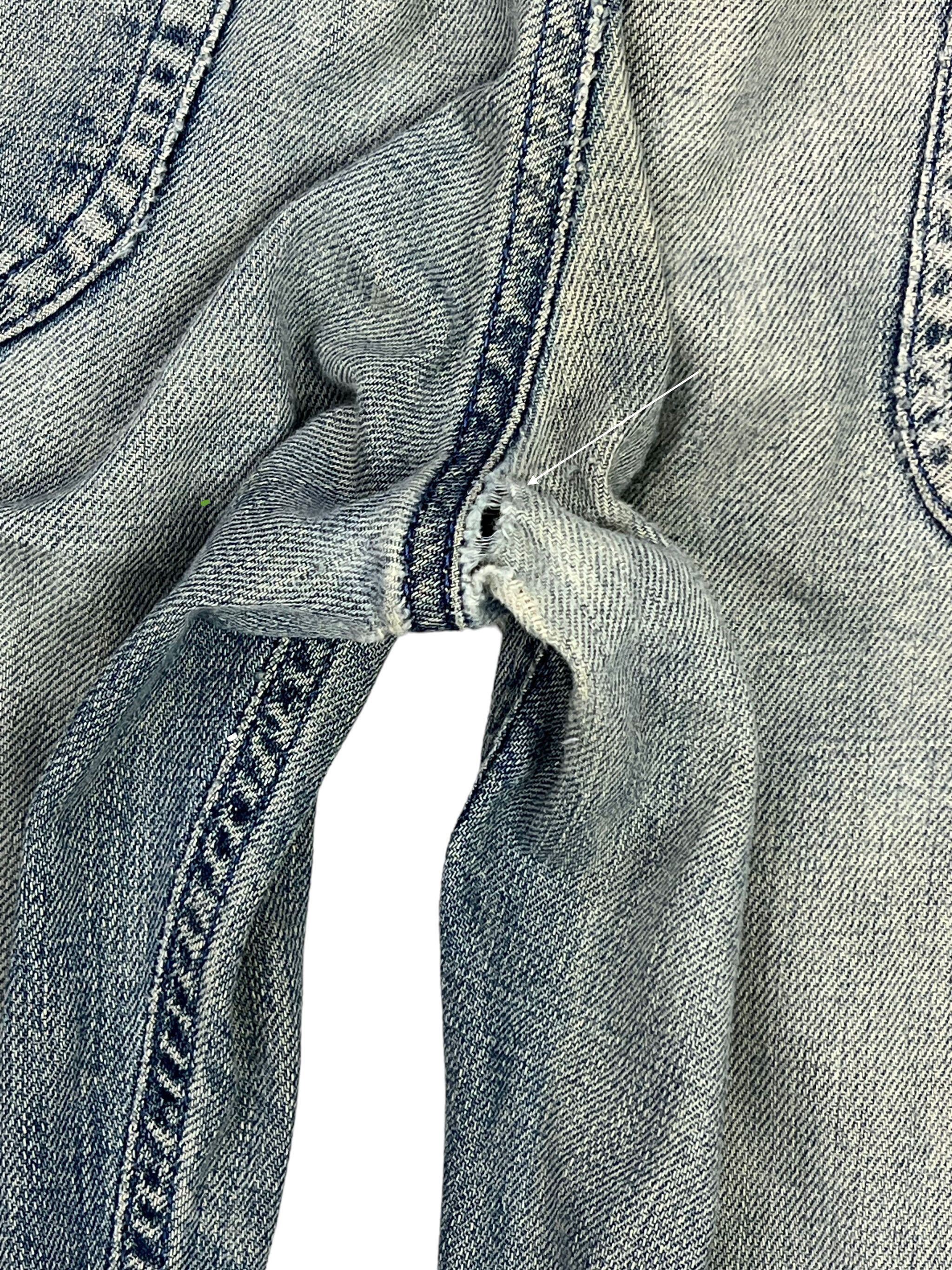 Maison Margiela 10 Distressed White Stitch Deconstructed Denim Pants Size US 35 - 6 Thumbnail