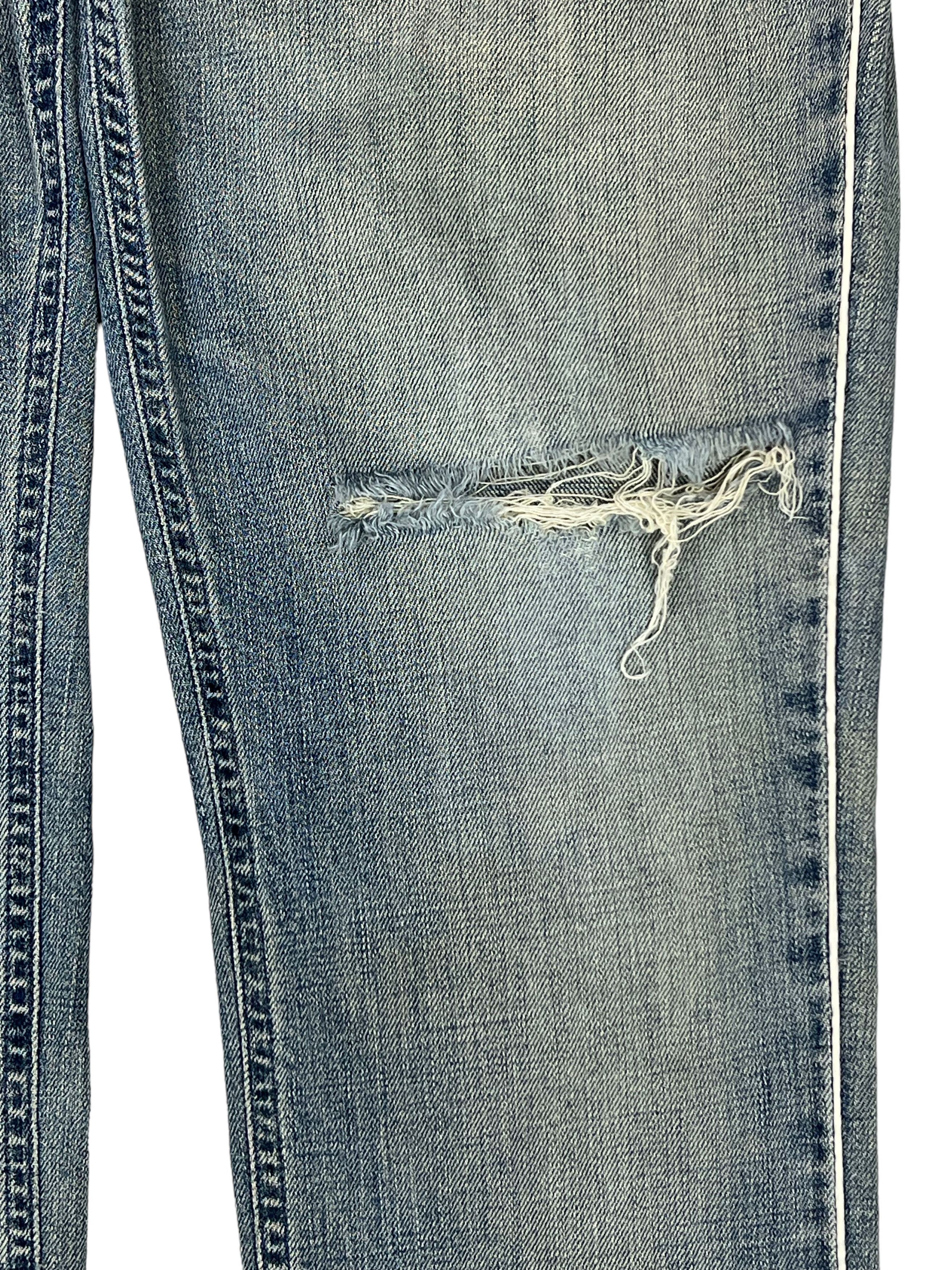 Maison Margiela 10 Distressed White Stitch Deconstructed Denim Pants Size US 35 - 3 Thumbnail