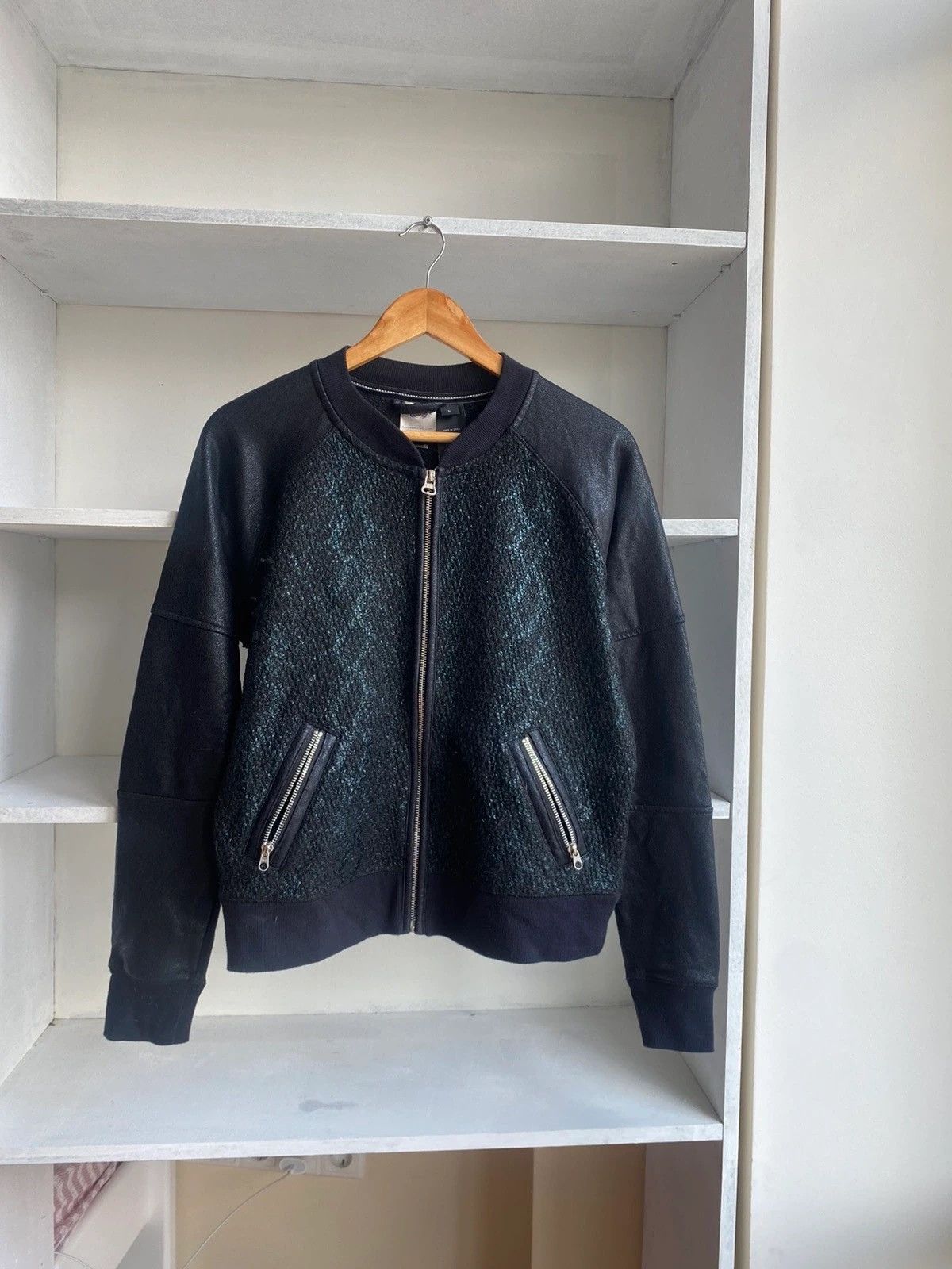 image of Harley Davidson x Vintage Harley-Davidson Woman Bomber Jacket in Black, Women's (Size Large)