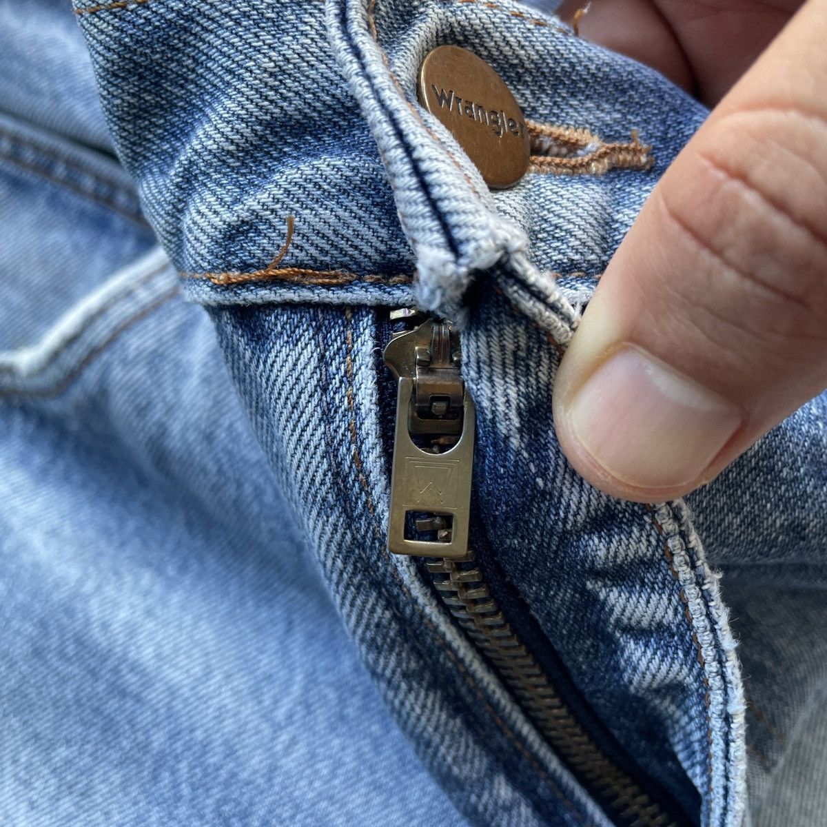 Vintage Vintage 90s Wrangler Distressed Denim Jeans Denim Pants W34 Size US 34 / EU 50 - 9 Thumbnail