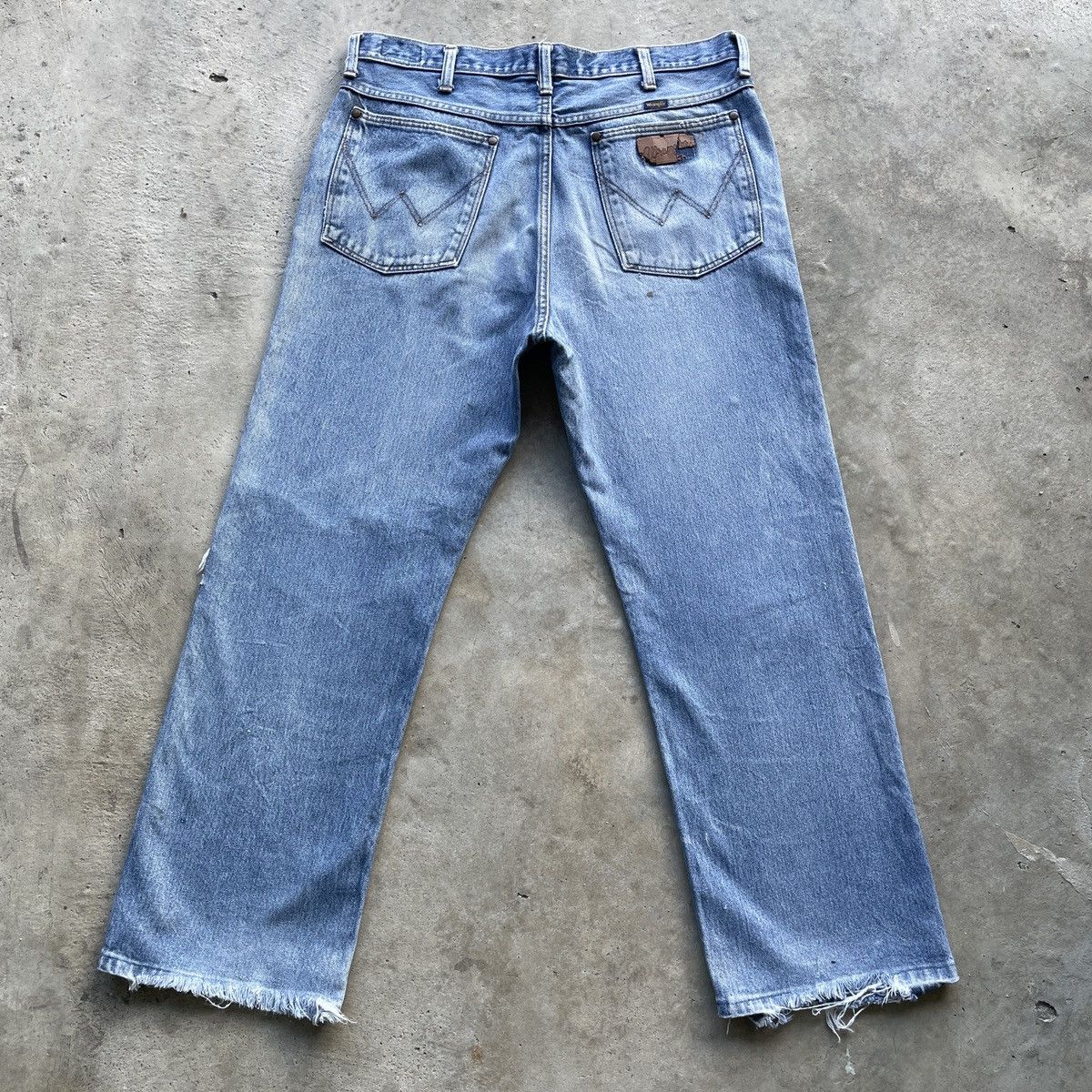 Vintage Vintage 90s Wrangler Distressed Denim Jeans Denim Pants W34 Size US 34 / EU 50 - 15 Thumbnail