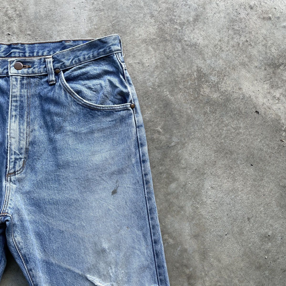 Vintage Vintage 90s Wrangler Distressed Denim Jeans Denim Pants W34 Size US 34 / EU 50 - 6 Thumbnail