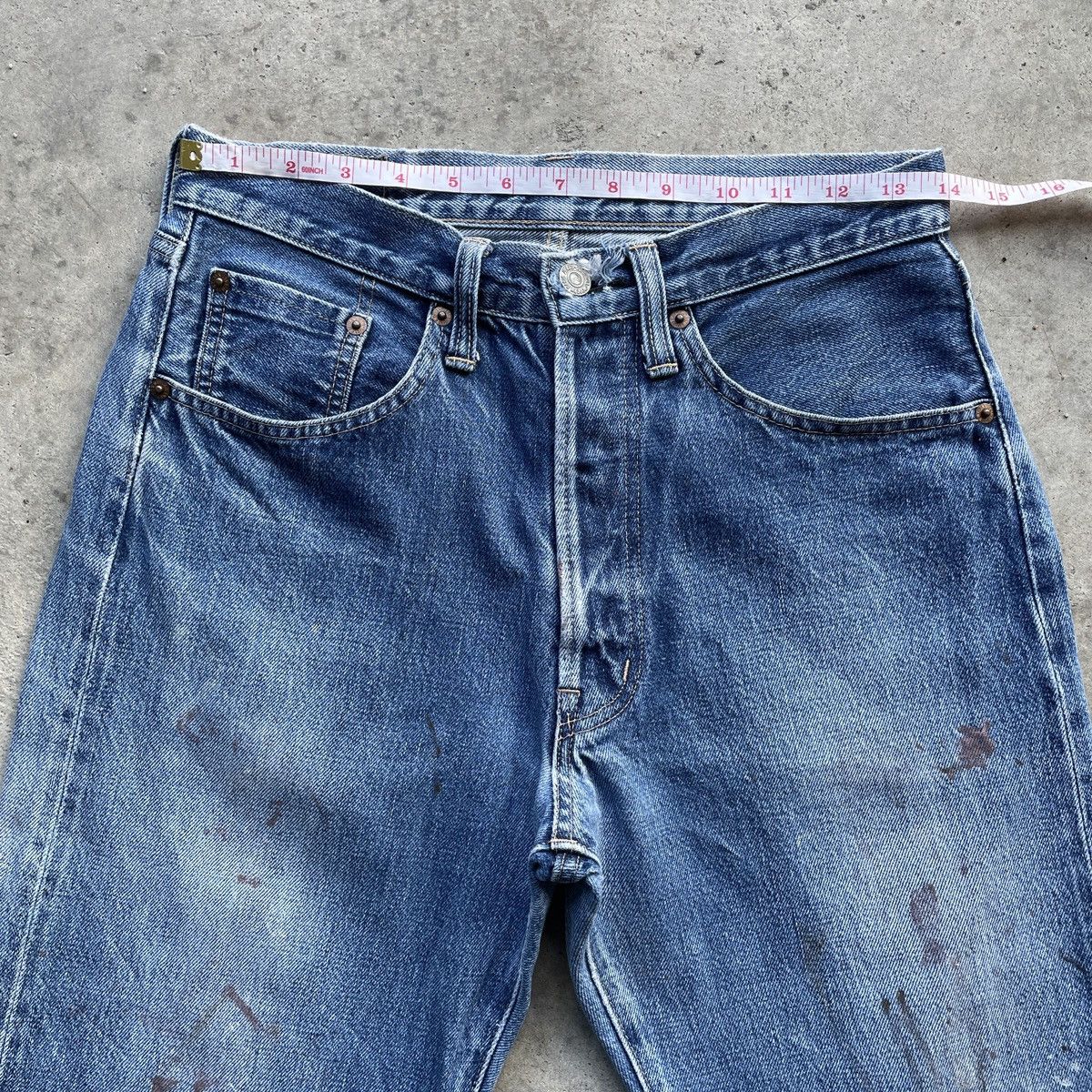 Japanese Brand John Bull Faded Splash Painter Selvedge Jeans Denim Pants Size US 28 / EU 44 - 7 Thumbnail