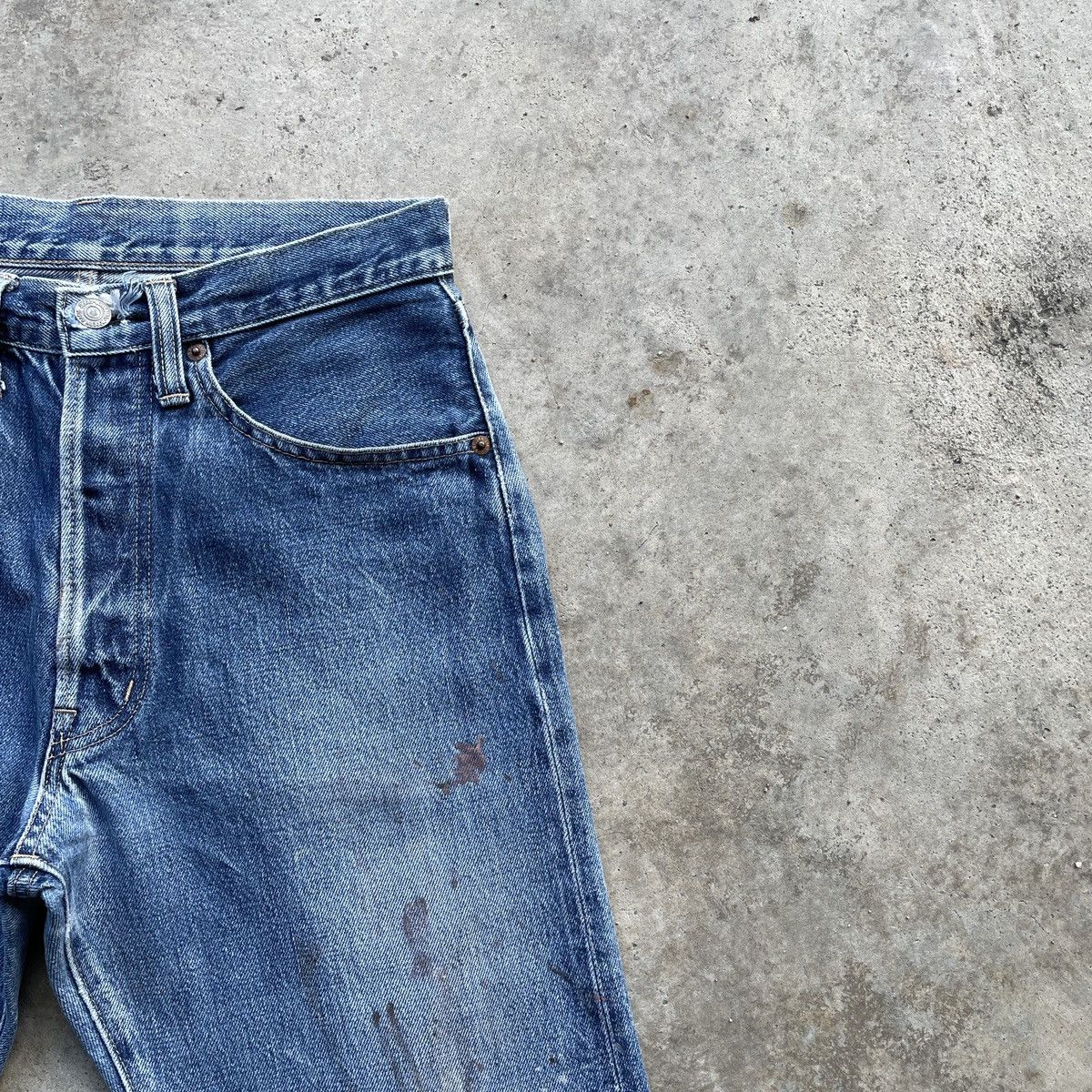 Japanese Brand John Bull Faded Splash Painter Selvedge Jeans Denim Pants Size US 28 / EU 44 - 6 Thumbnail
