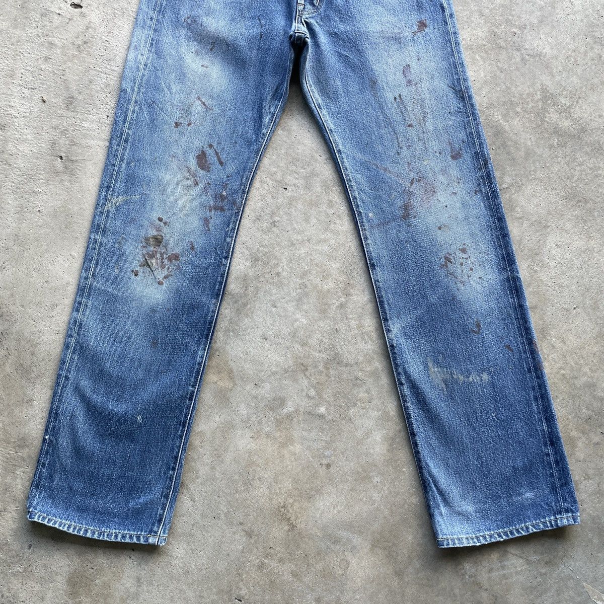 Japanese Brand John Bull Faded Splash Painter Selvedge Jeans Denim Pants Size US 28 / EU 44 - 4 Thumbnail