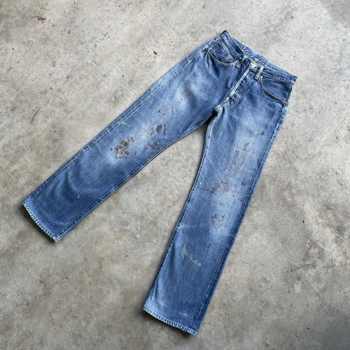 Japanese Brand John Bull Faded Splash Painter Selvedge Jeans Denim Pants Size US 28 / EU 44 - 2 Thumbnail