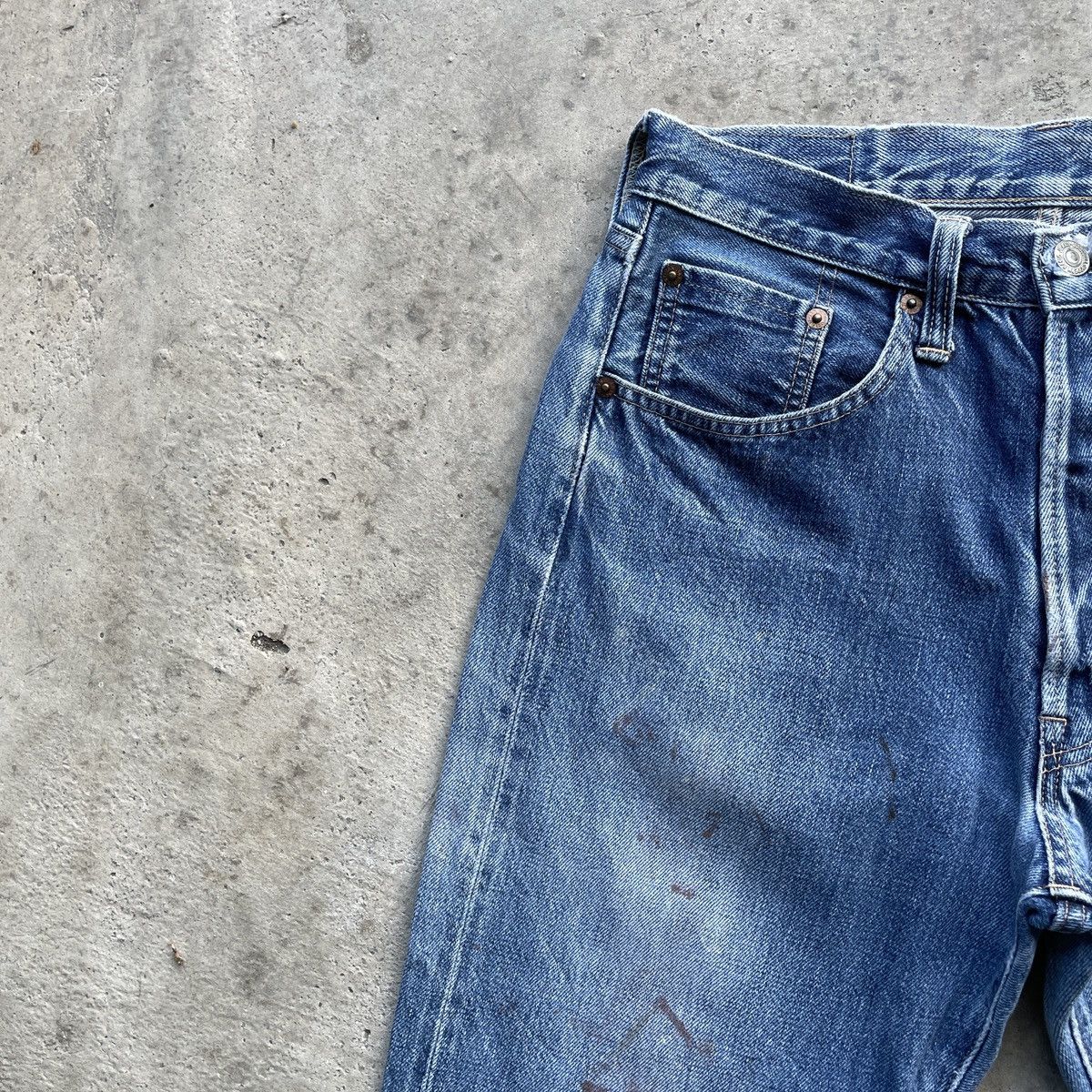 Japanese Brand John Bull Faded Splash Painter Selvedge Jeans Denim Pants Size US 28 / EU 44 - 5 Thumbnail