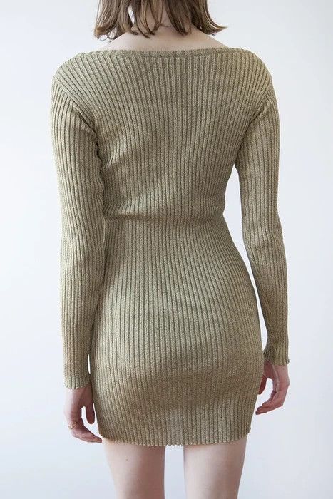 Helmut Lang AW91 Golden lurex dress Size M / US 6-8 / IT 42-44 - 8 Thumbnail