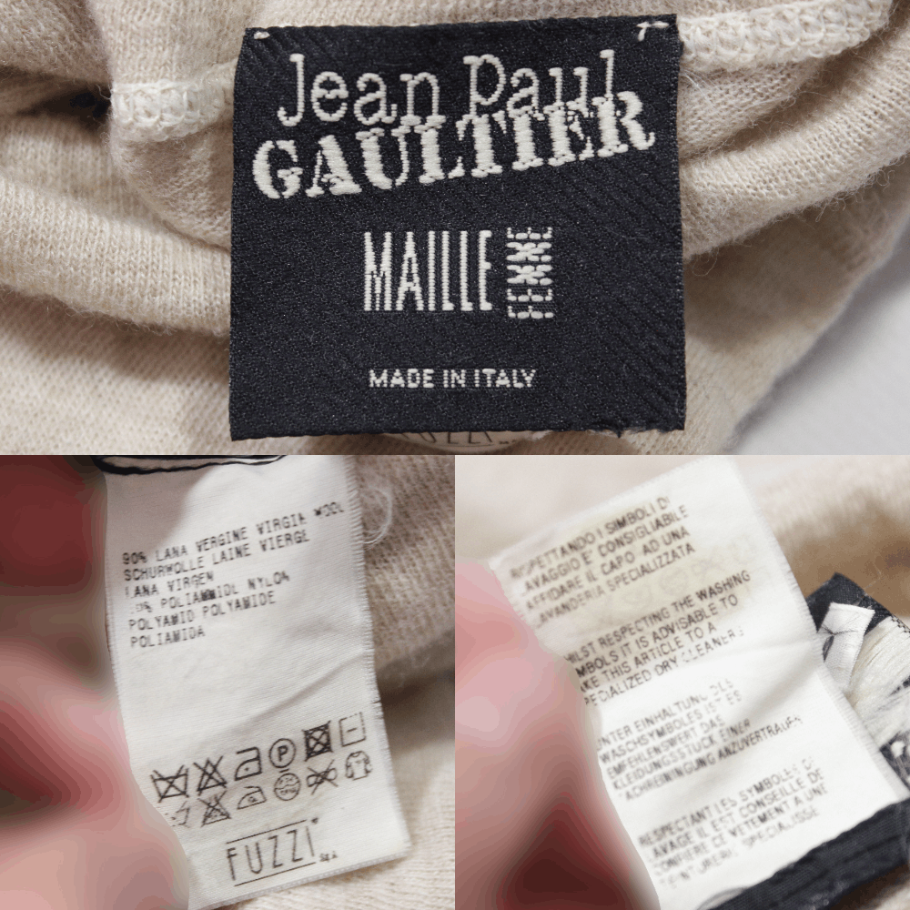 Jean Paul Gaultier 90S Fair Isle Sleeves Wool Twisted Turtleneck Vintage Size M / US 6-8 / IT 42-44 - 8 Thumbnail