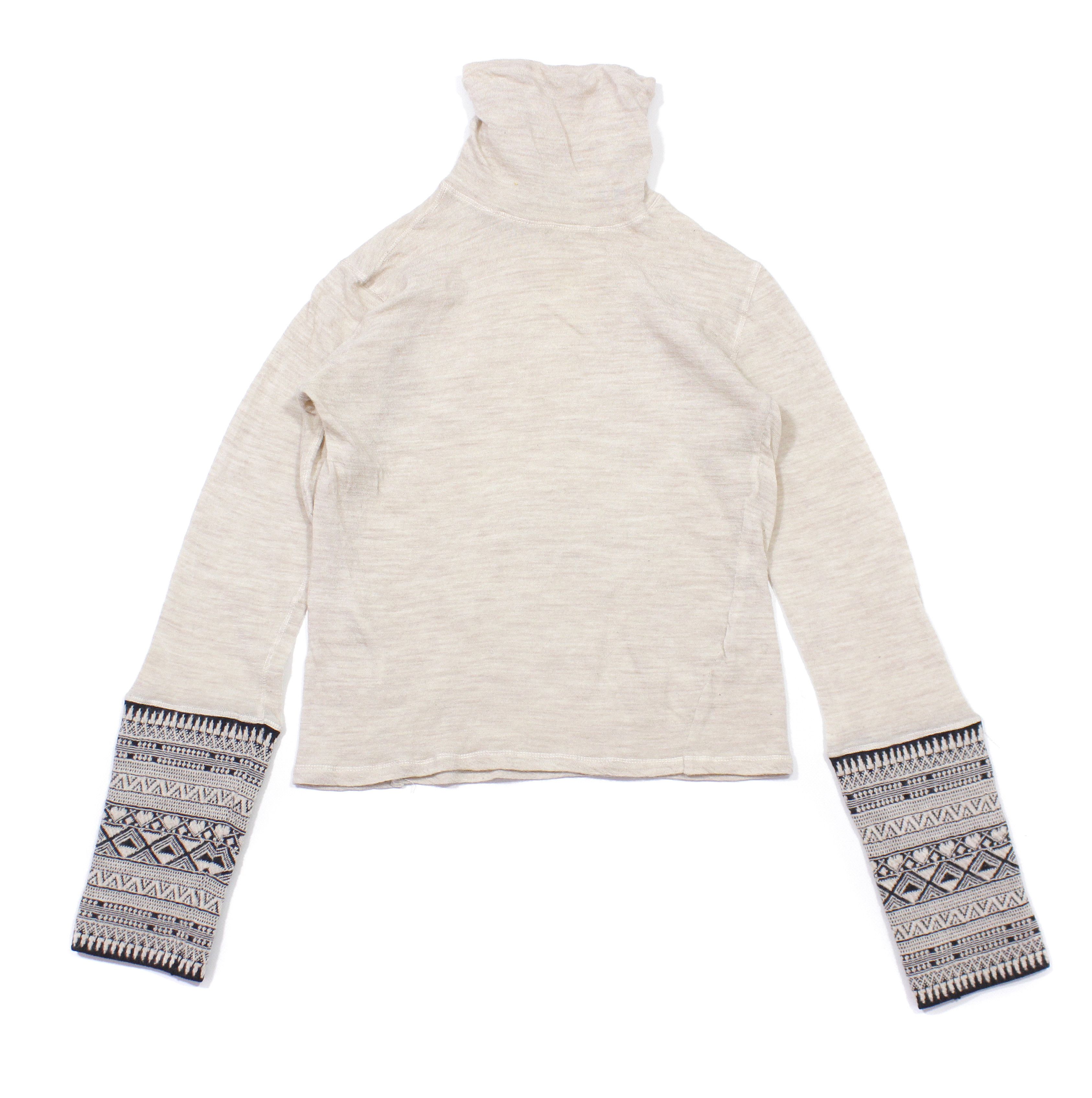 Jean Paul Gaultier 90S Fair Isle Sleeves Wool Twisted Turtleneck Vintage Size M / US 6-8 / IT 42-44 - 1 Thumbnail