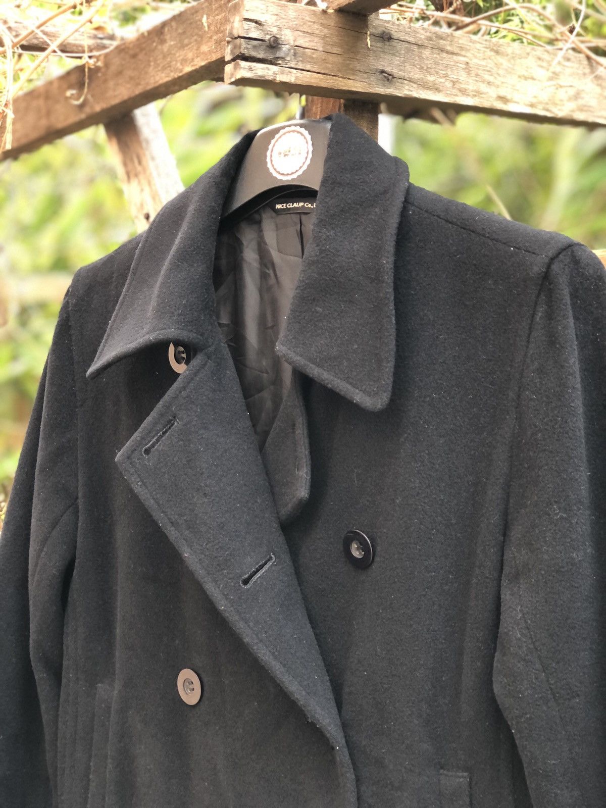 Japanese Brand Vintage 80's Wool Coat Double Breasted by Nice Claup Co, LTD Size US XS / EU 42 / 0 - 2 Thumbnail