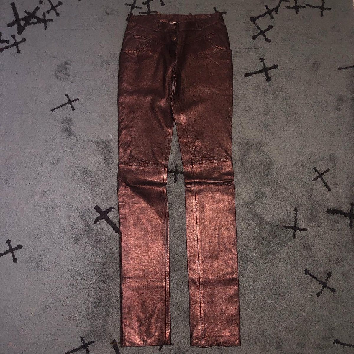Dior × John Galliano Christian Dior Galliano Era Fall 2004 Vintage Leather Pants Size 28" / US 6 / IT 42 - 3 Thumbnail