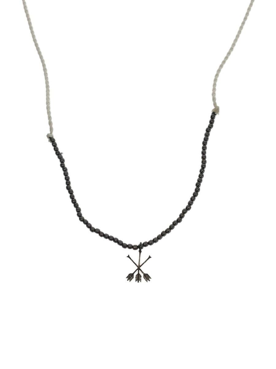 image of Undercover Bead Arrow Necklace in White, Men's