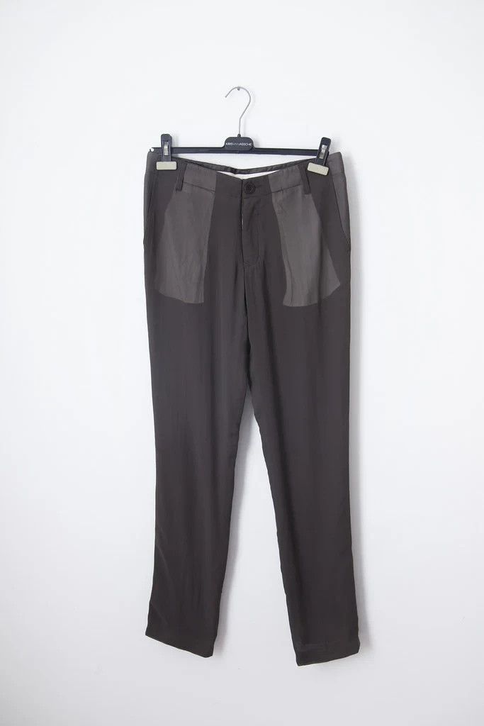 image of Rick Owens Og Silk Pants in Dark Shadow, Women's (Size 26)