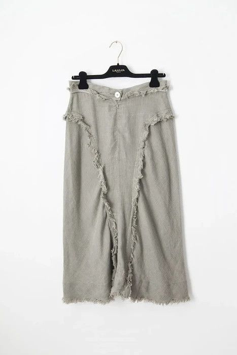 image of Vivienne Westwood Vintage Frayed Pirate Maxi Skirt in Grey, Women's (Size 30)