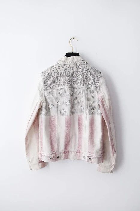 Balmain SS11 Stars & stripes denim jacket Size XS / US 0-2 / IT 36-38 - 4 Thumbnail