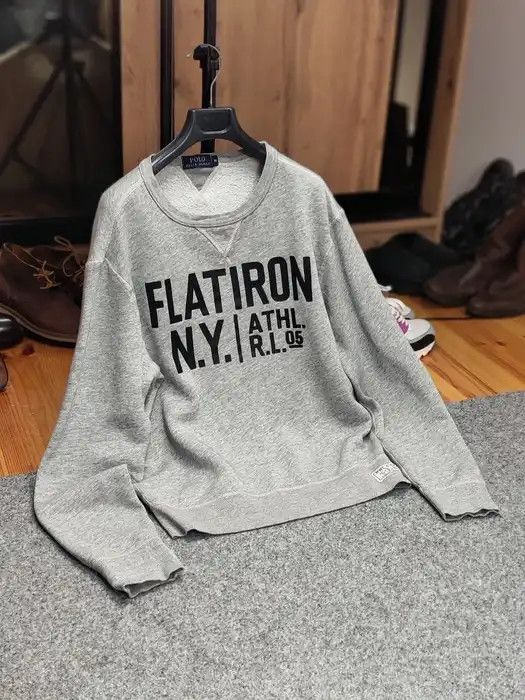 Polo Ralph Lauren Polo Ralph Lauren Flatiron N.Y. Logo Crew Check Sweatshirt Size US M / EU 48-50 / 2 - 10 Thumbnail