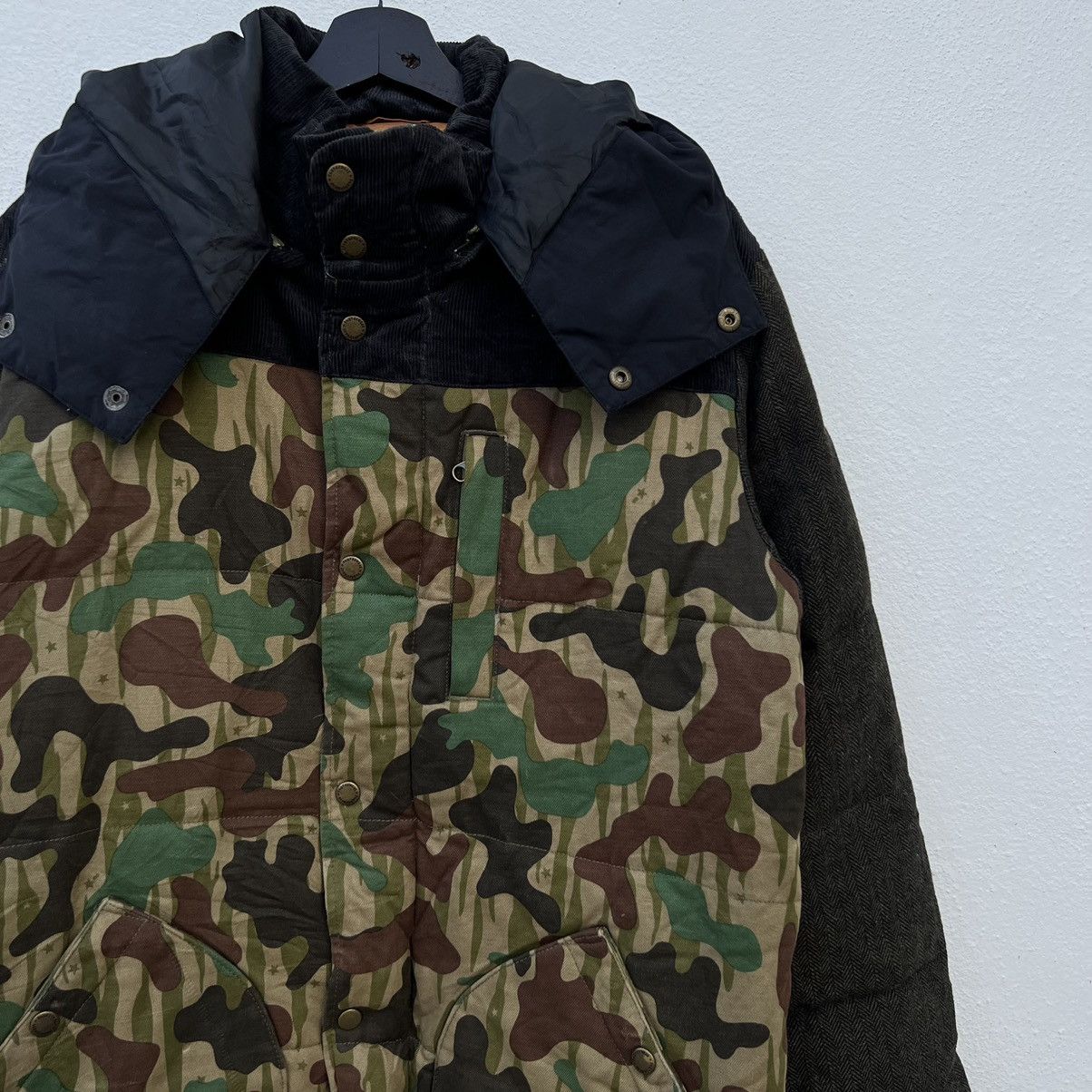 Japanese Brand RARE CAMO STYLE DESIGN HOODIE JACKET PHATEE WEAR Size US L / EU 52-54 / 3 - 5 Thumbnail